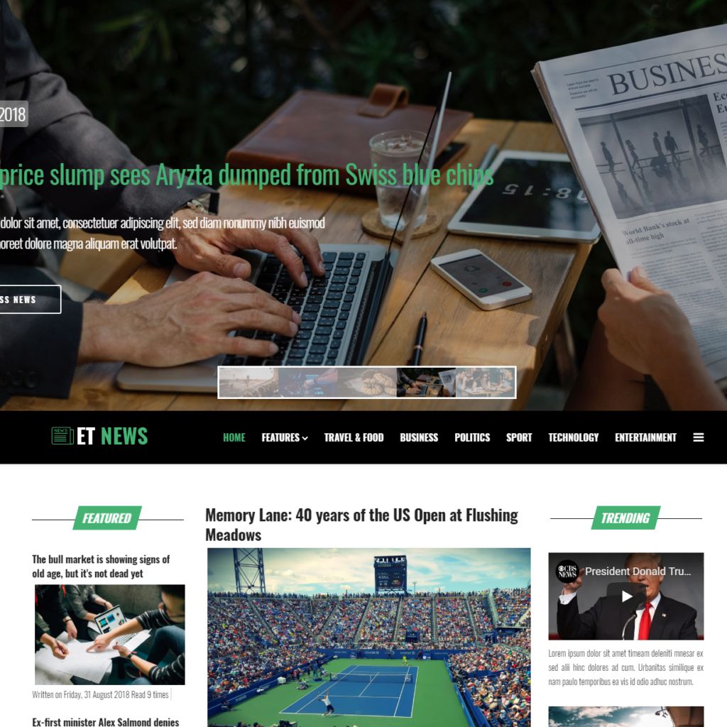 Et News Free Joomla Newspaper Theme