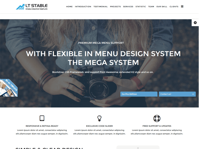 Lt Stable – Creative Onepage Joomla-Vorlage