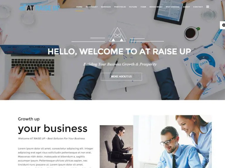 At Raise Up Onepage Darmowy szablon Joomla dla korporacji