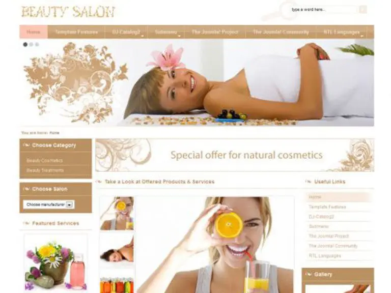 Jm Beauty Salon Darmowy szablon salonu Joomla