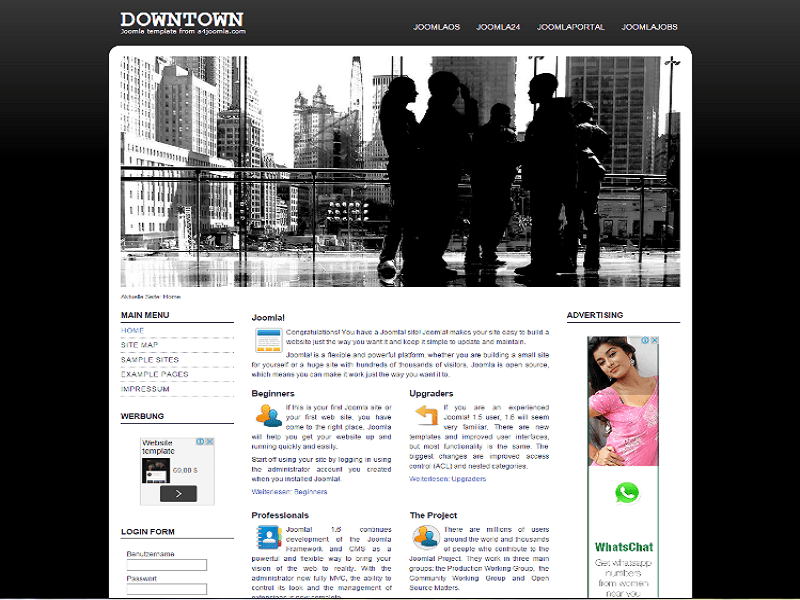 Downtown – เทมเพลต Beauty Joomla 2.5