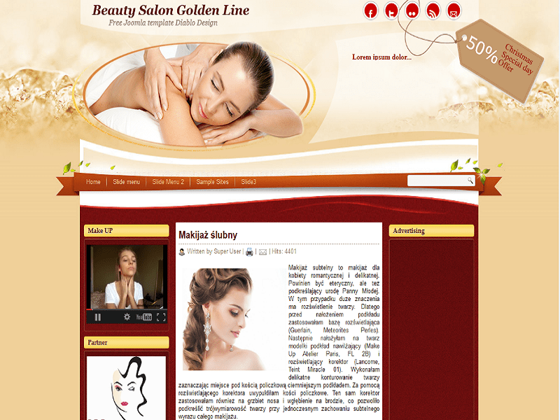 Golden Line – Salone di template Joomla gratuito