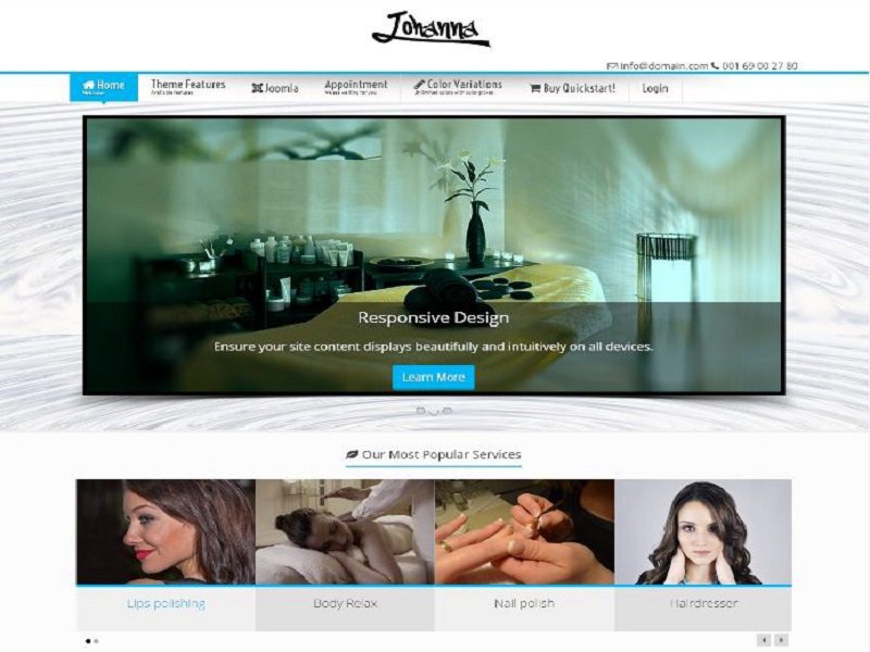 Jonhanna – Template Joomla gratuiti per saloni di bellezza