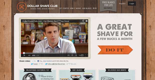 Werbung für den Dollar Shave Club