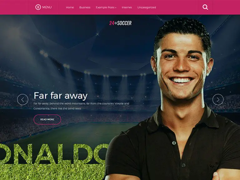 24Soccer Tema sportivo Wordpress gratuito