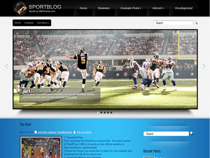 Sportblog – Sportowy darmowy motyw Wordpress