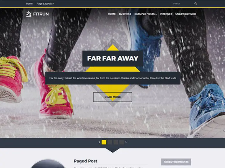 Fitrun Tema Wordpress gratuito per lo sport