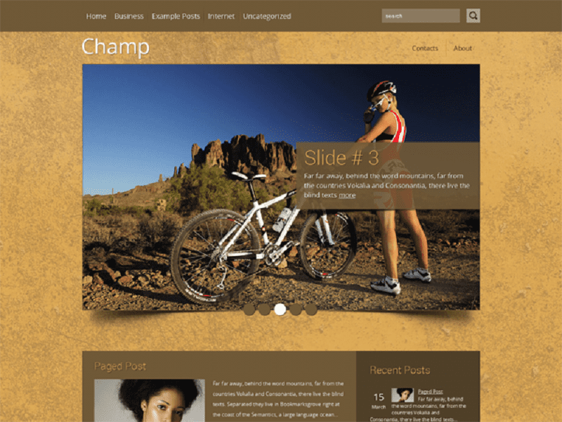 Champ-freies Thema WordPress für Sport