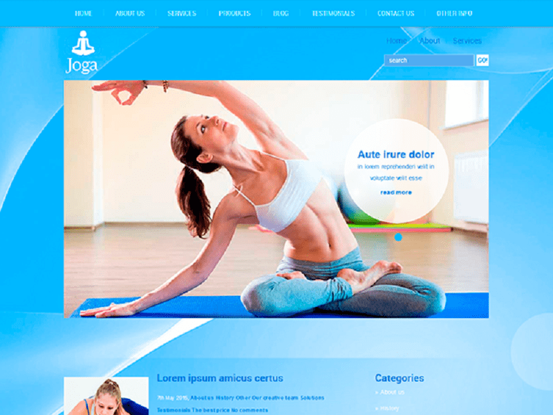 Joga – 运动的免费 Wordpress 主题