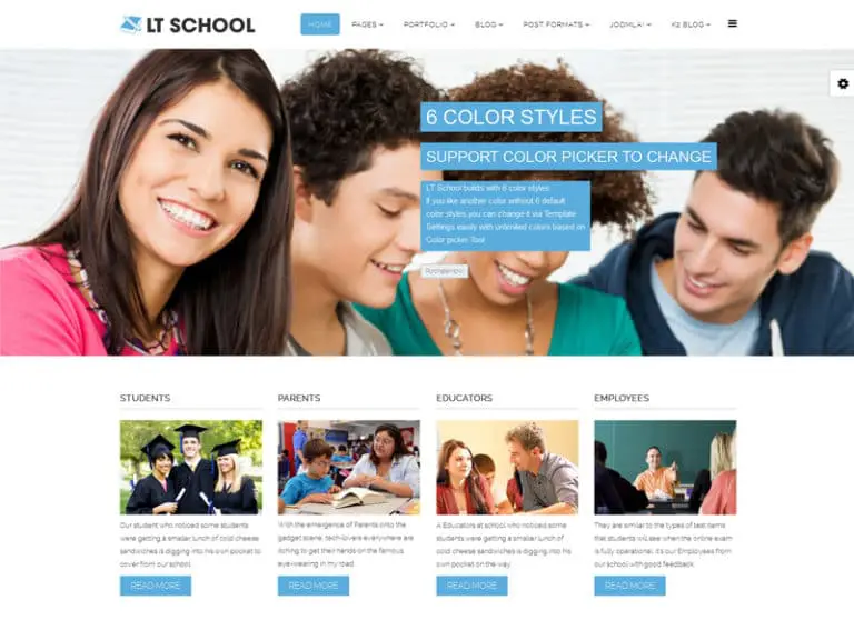 Lt School Șablon educațional Joomla responsiv gratuit