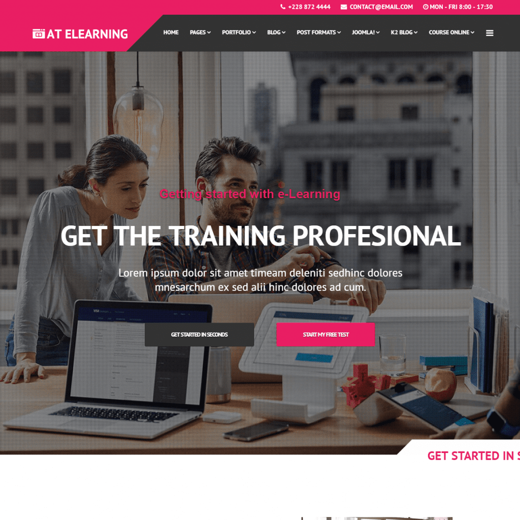 La Elearning Free Responsive Joomla Education Theme