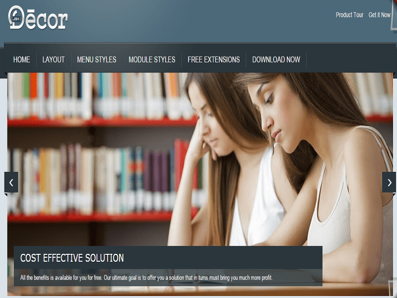 Jsn Decor - Plantilla de Joomla gratuita para el sitio web de la universidad