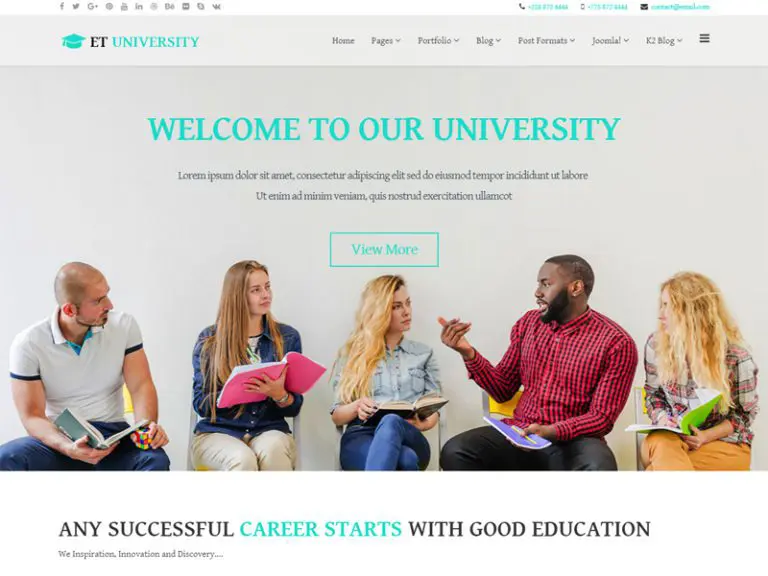 Template Pendidikan Joomla Universitas Et