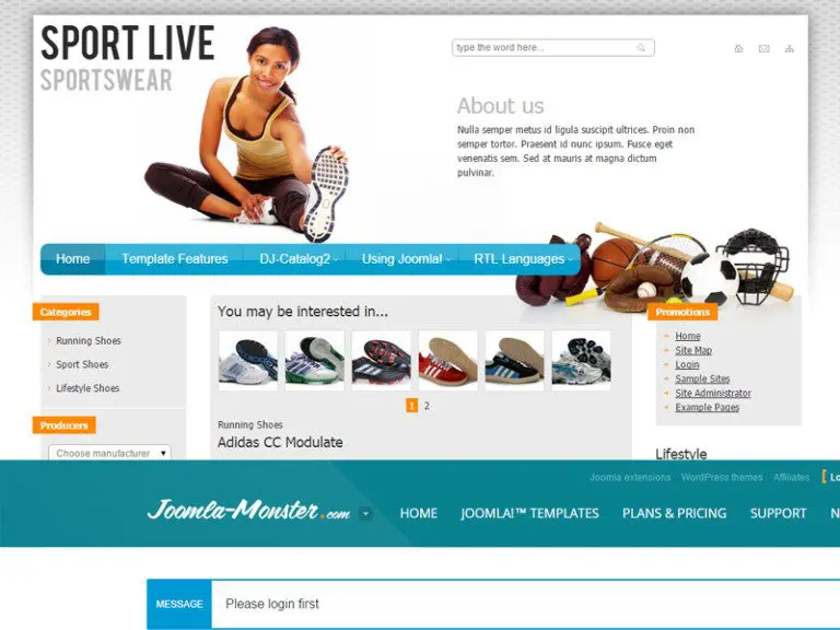 Jm Sport Free Joomla Template Para Esporte