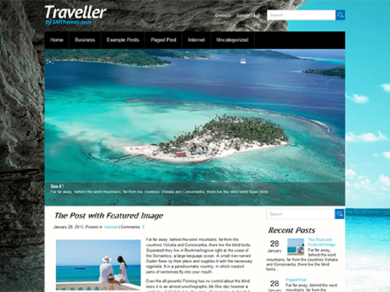 무료 테마 Wordpress Traveler