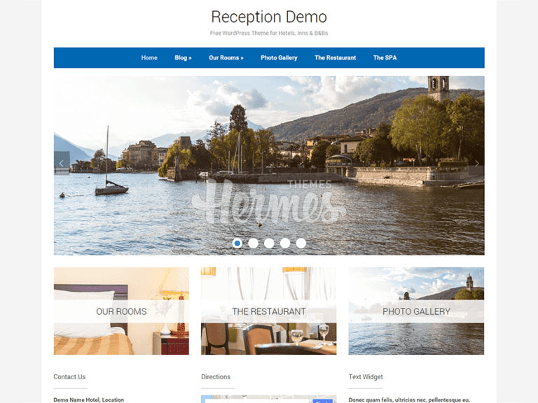 Tema WordPress di viaggio gratuito per la reception