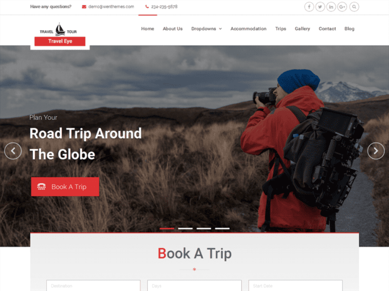 Travel Eye Thème de voyage Wordpress gratuit