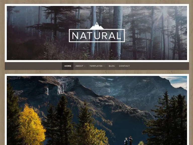 Tema Wordpress gratuită Natural Lite pentru blogul de călătorie