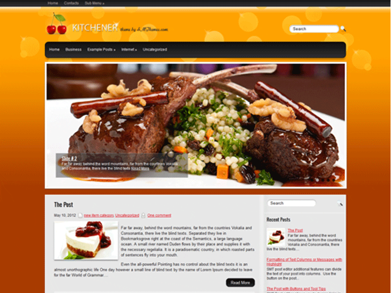 Kitchener – Tema Wordpress Makanan Gratis