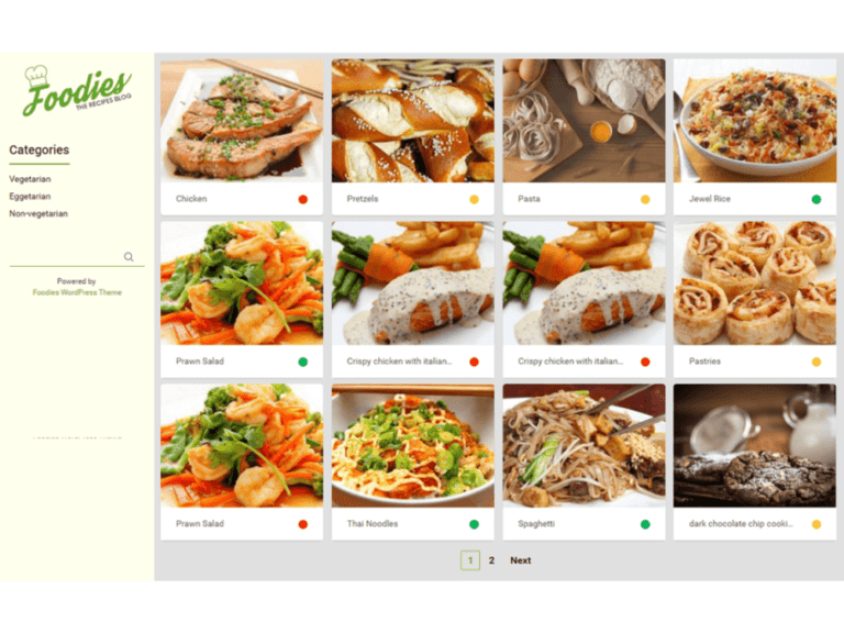 Foodies Wordpress 레스토랑 테마 무료