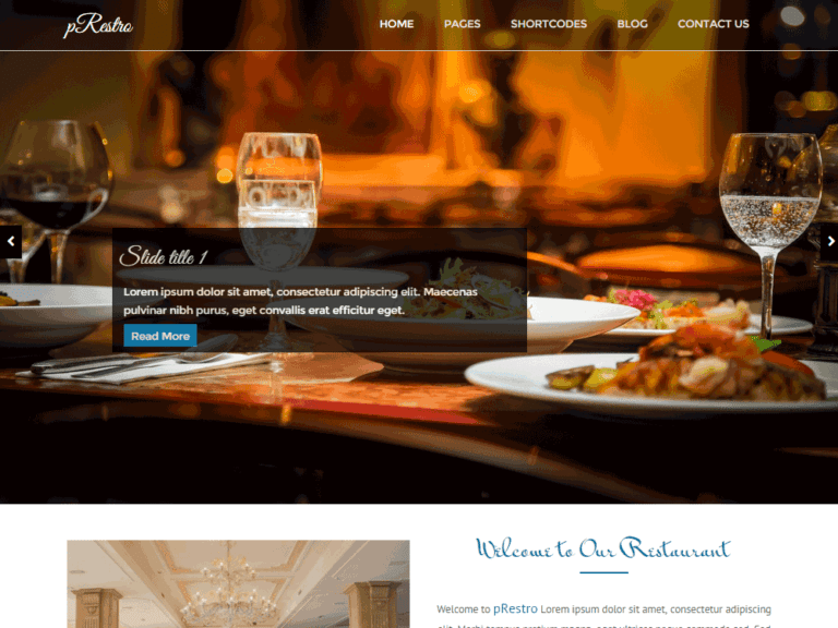 Prestro grátis Wordpress Restaurant Theme Responsive