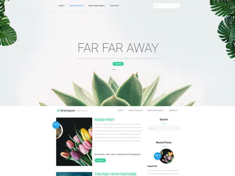 Tema Wordpress Greengrass Free Nature