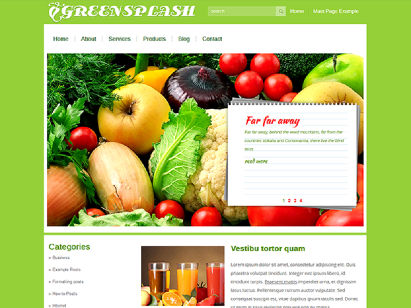 Greensplash – bezpłatny motyw Wordpress