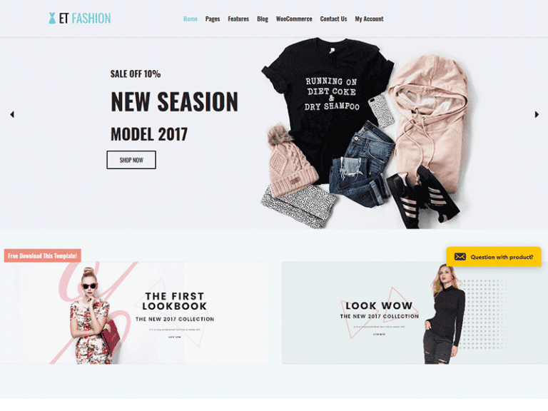 Et Fashion Tema gratuito de Wordpress de moda adaptable