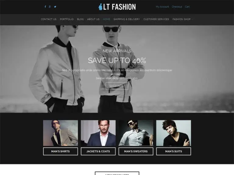 Lt Fashion Kostenloses Wordpress-Thema für Modegeschäfte