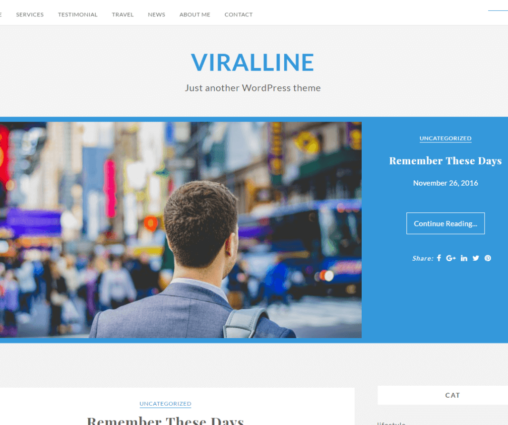 Viralline Free Fashion Wordpress Theme