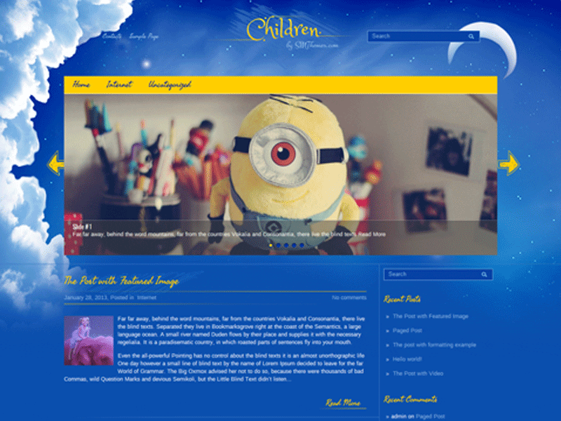 兒童 – 卡通 Wordpress 免費主題