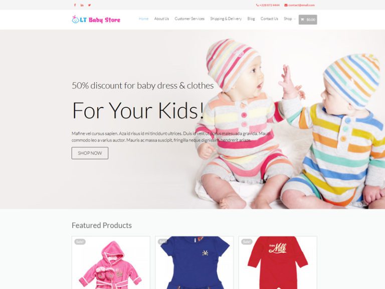 Lt Baby Shop Kostenloses Wordpress-Thema für Baby Store