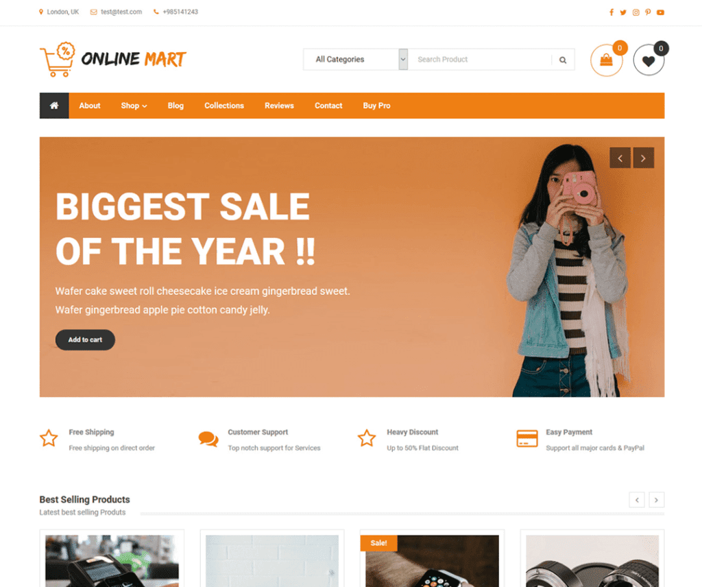 Online Mart Free Wordpress Entertainment Theme