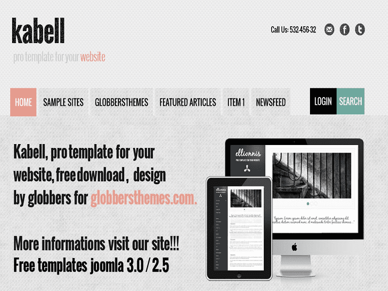 Kabell – Kostenloses Design Responsive Joomla Template