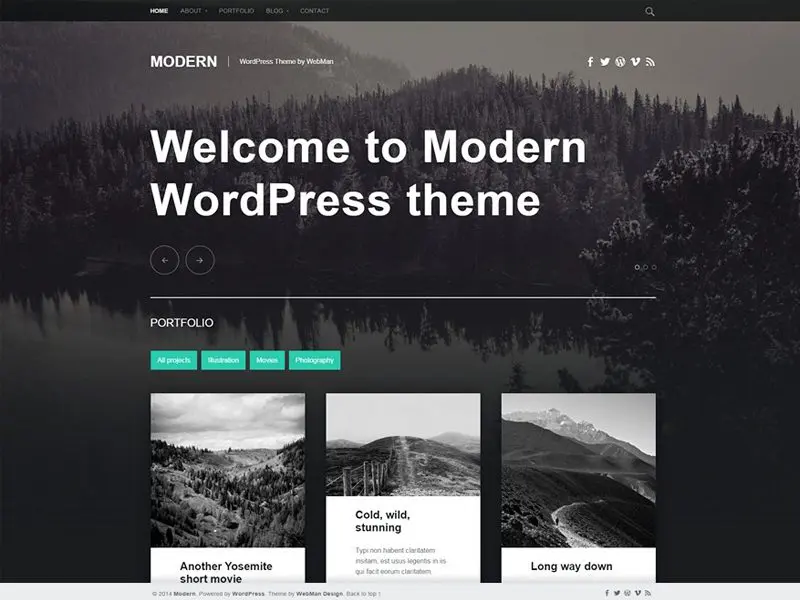 Thème Wordpress de blog gratuit moderne