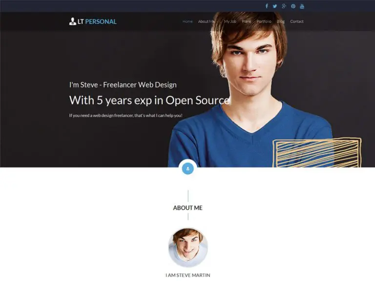 Lt Personal Free Responsive Personal Wordpress Theme