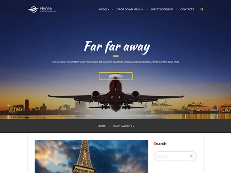 Flyme Free Responsive WordPress Theme For Vacation