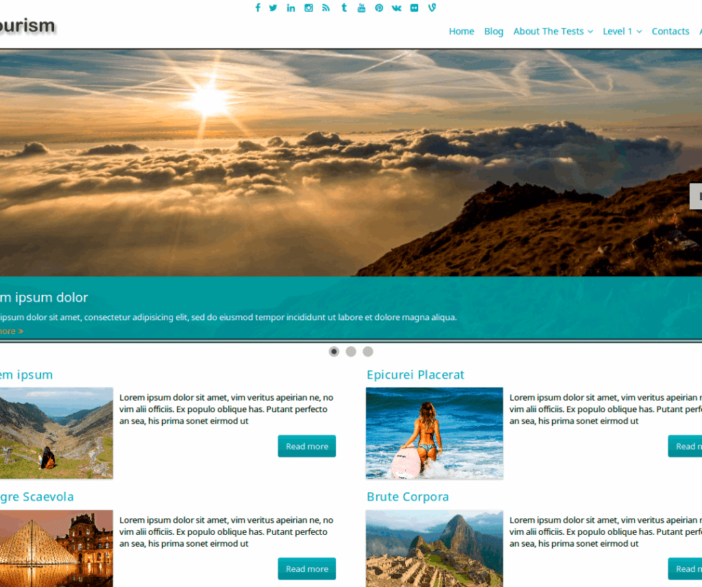 Tema Wordpress de férias grátis para turismo