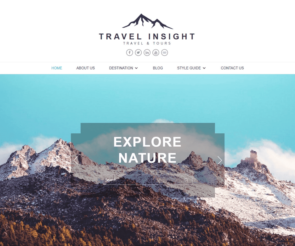 Travel Insight Thème Wordpress de vacances gratuit