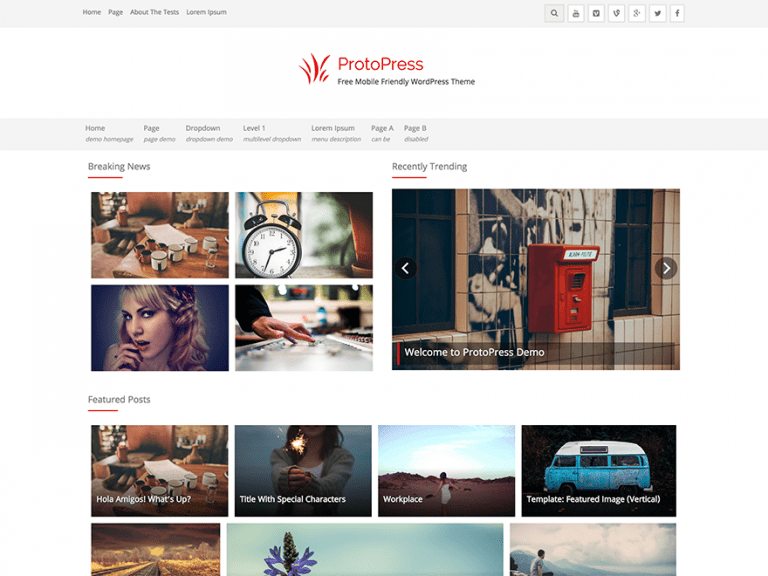 Thème Wordpress de vacances gratuit Protopress