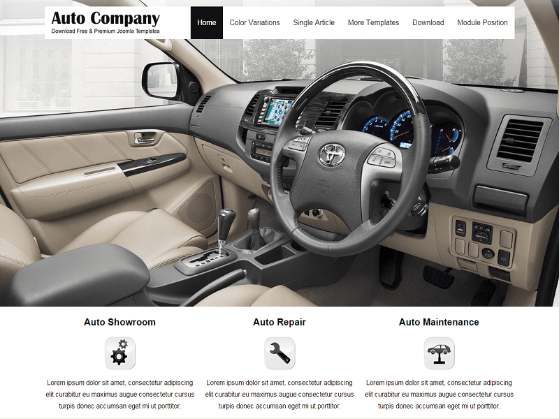 Jsr Auto Company - Plantilla Joomla gratuita para coches