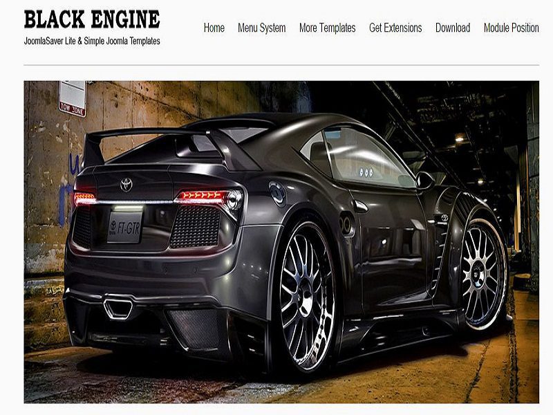 Black Engine – Schwarze Engine Joomla-Vorlage