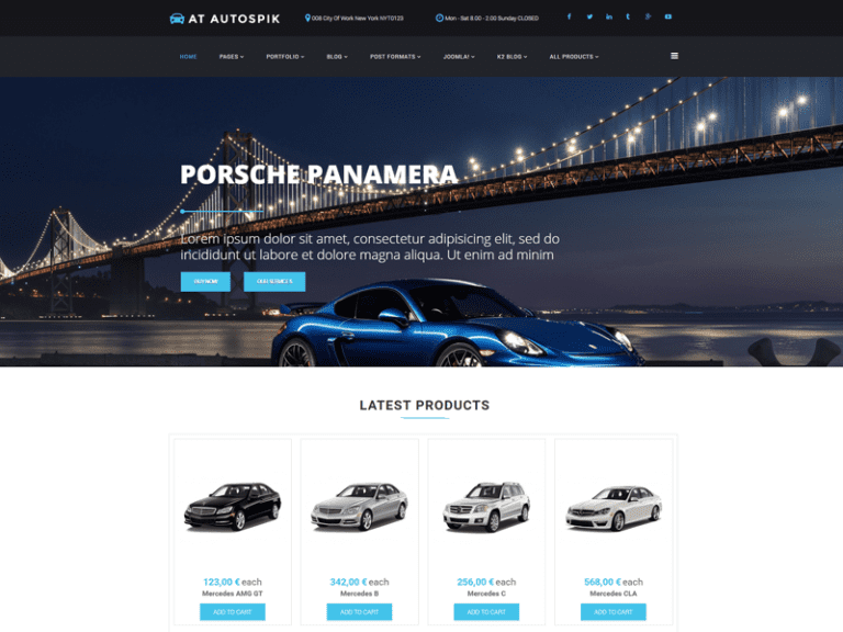 Bei Autospik Free Responsive Car Store Joomla Template