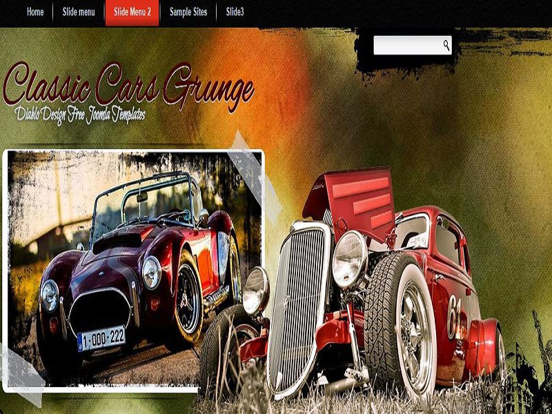 Classic Cars Grunge – Kostenloses Joomla-Template für Oldtimer