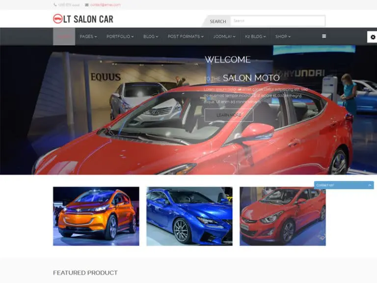 Lt Salon Car เทมเพลต Joomla ที่ตอบสนองต่อ Salon Car ฟรี