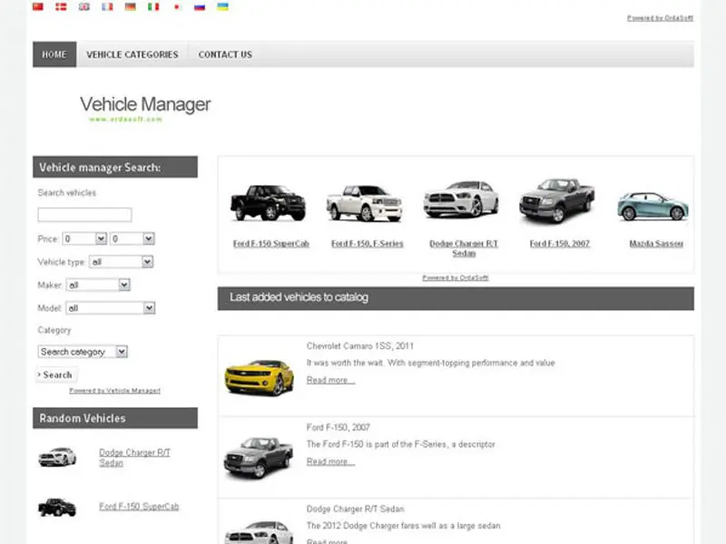 เทมเพลต Joomla ฟรีในรถยนต์สีขาว