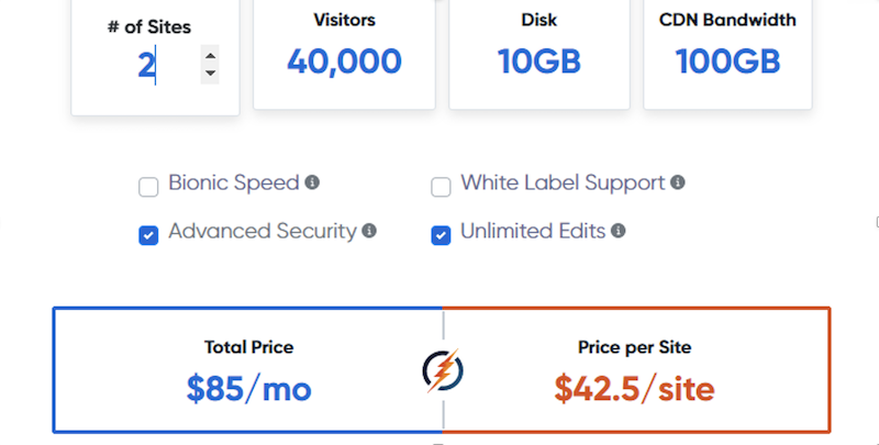 Revisione dell'hosting di BionicWP