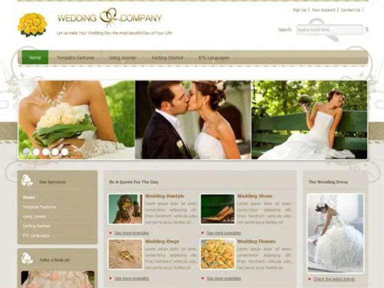 Dj Wedding01 Modèle Joomla gratuit pour mariage