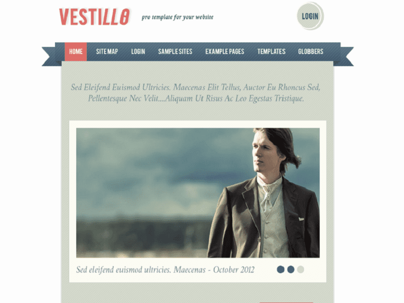 Vestillo – Modelo Joomla de Casamento 2.5