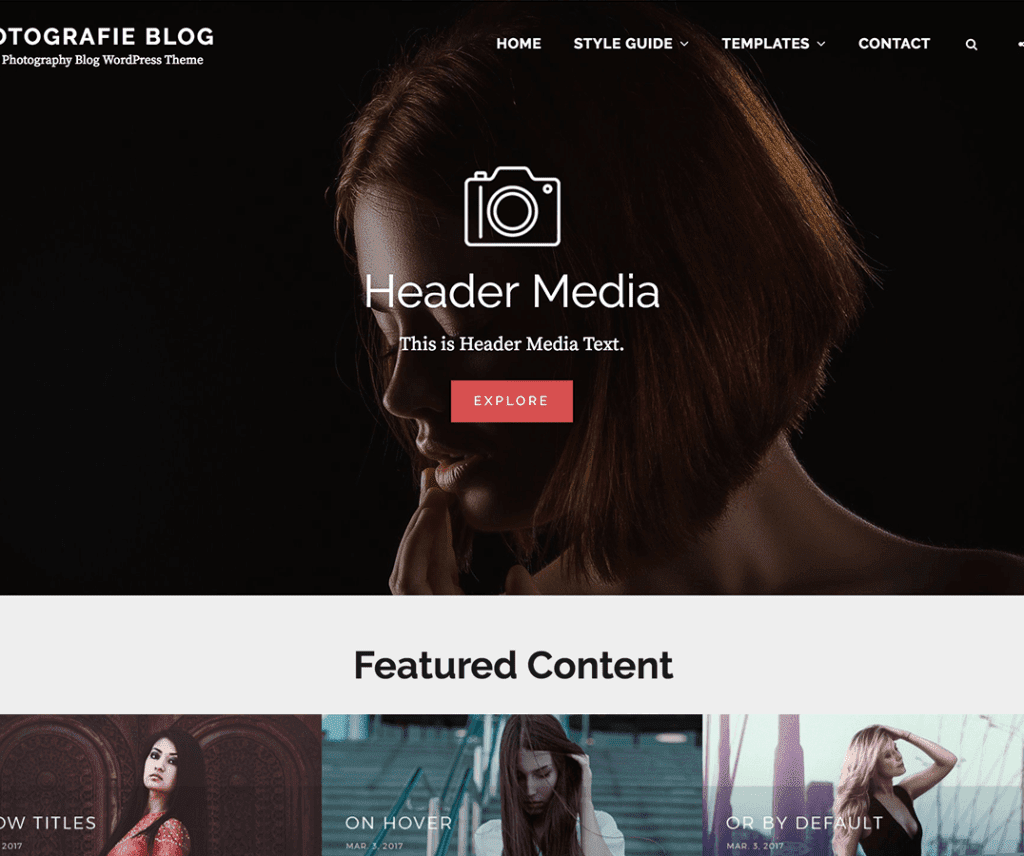 Fotografie Blog Fotografia gratuita Tema WordPress